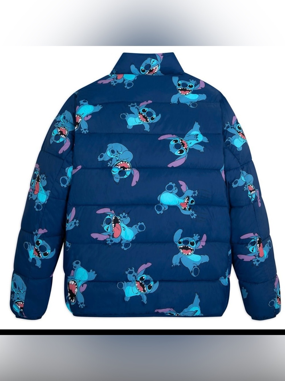 Disney Puffer Jacket Stitch Print Blue XXL NWT - Picture 2 of 6